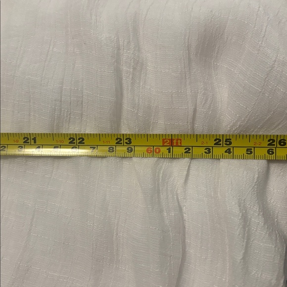 White Kaftan w/ Colorful Crochet Accents SZ L tassel outline swim coverup vacay - Picture 3 of 11